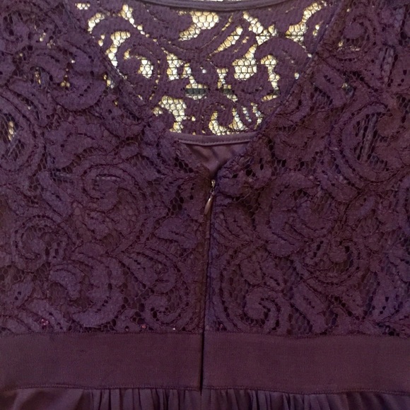 Adrianna Papell Illusion Neckline Cap Sleeve Dress - Picture 9 of 10